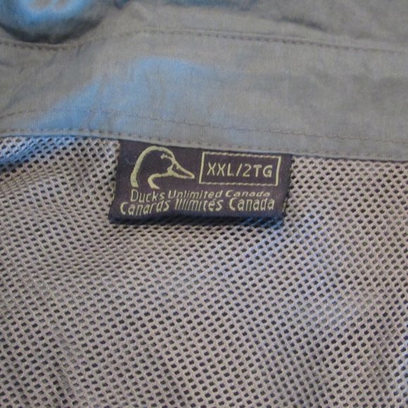 Ducks Unlimited Men's Shirt XXL Olive Green Vented Fishing Hunting Long Sleeve - Picture 9 of 16